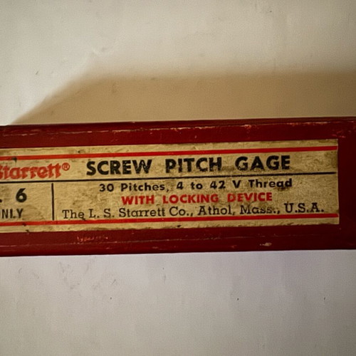 Starrett Metric and Inch Screw Pitch Gage like new with 1 gift