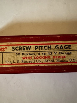 Starrett Metric and Inch Screw Pitch Gage like new with 1 gift
