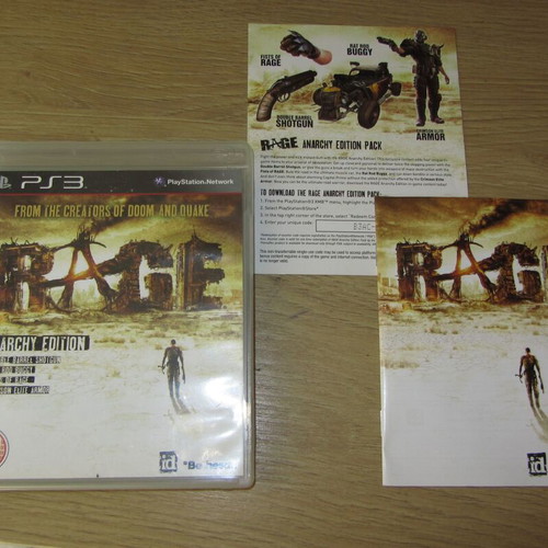 RAGE Anarchy Edition Sony PS3 like new