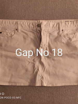 Women's white denim skirt GAP used, size 18