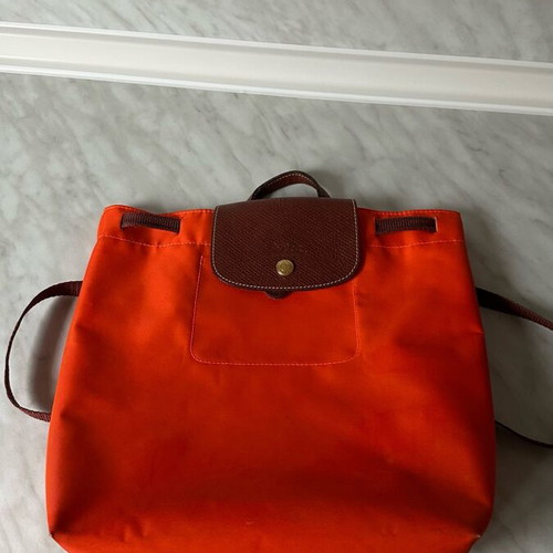 Longchamp Le Pliage small backpack orange like new