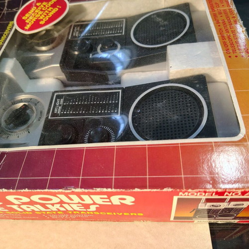 Vintage Walkie talkie pair from the '80s unused