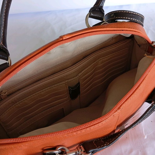 Aurielle women's handbag used brown orange