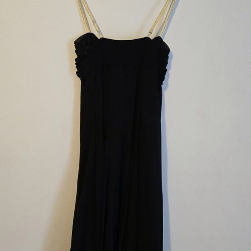 Niccha black midi evening dress like new with gold details, size M