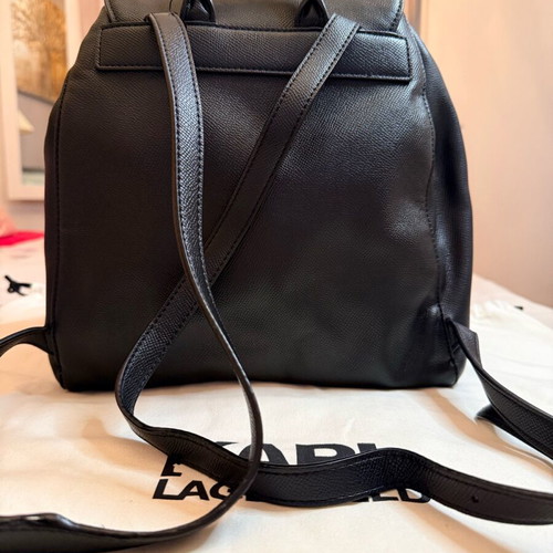 Karl Lagerfeld black backpack used with dust bag