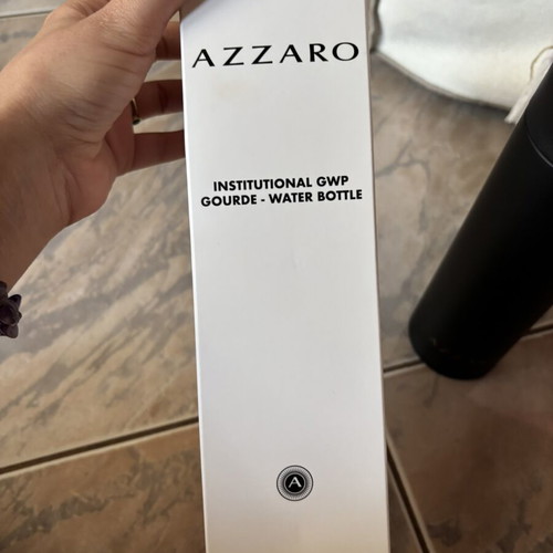 Azzaro original stainless water bottle new with box black color