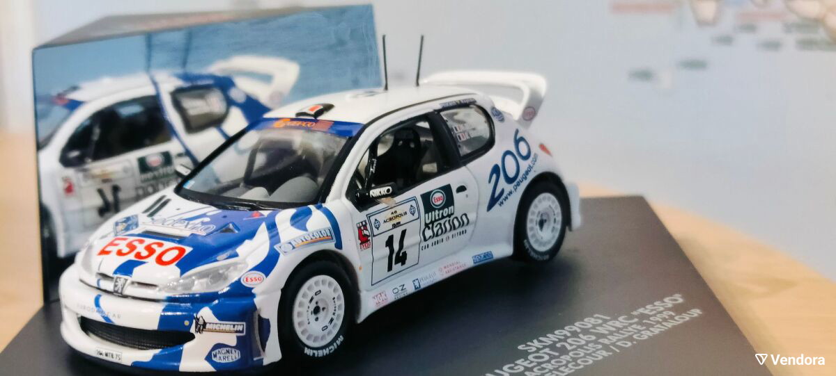 PEUGEOT 206 WRC SKM99054 ACROPOLIS RALLYE 1999 IXO 1/43