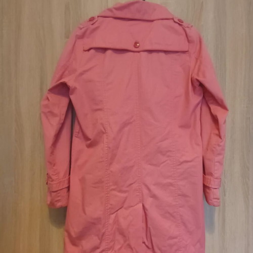 Pink cotton trench coat size Large in like new condition