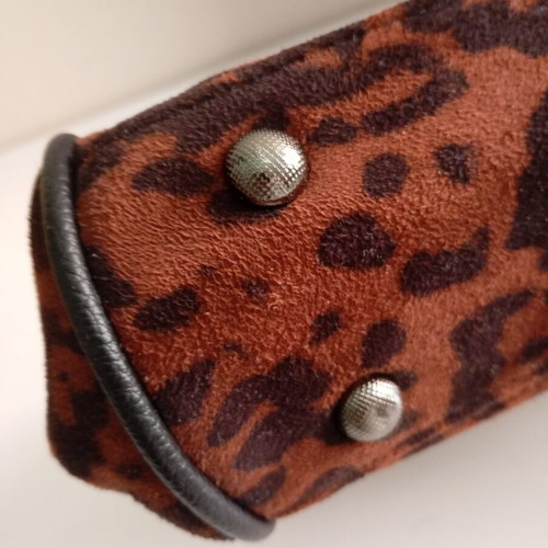 Bag to Bag shoulder bag new with animal print, black and brown