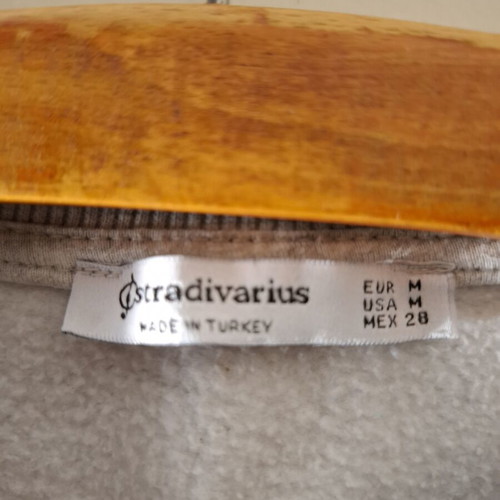 Stradivarius college sweatshirt, size M, grey