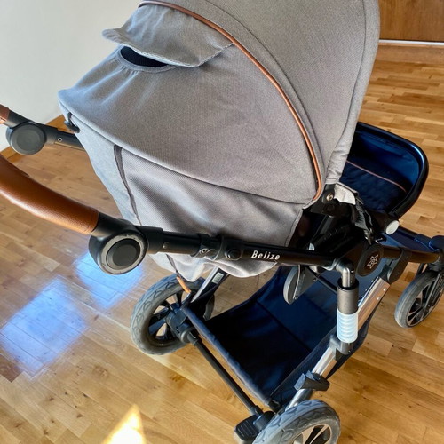 Bebe Stars Belize Adjustable 3-in-1 Stroller like new, moon grey