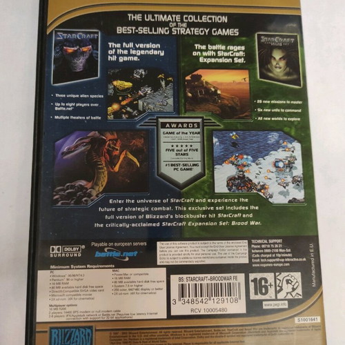 StarCraft PC Mac CD ROM used