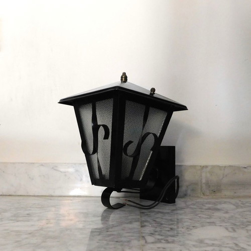 Metal wall light lantern vintage, like new