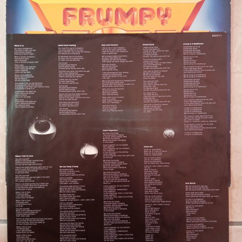 Frumpy vinyl record used, German production 1990