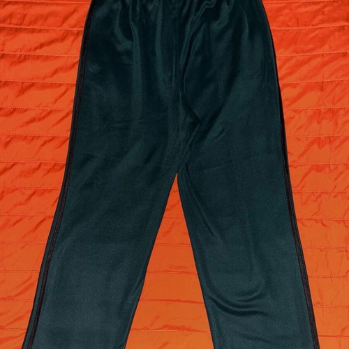Adidas Baggy Fit Trackpants, black and green, size M