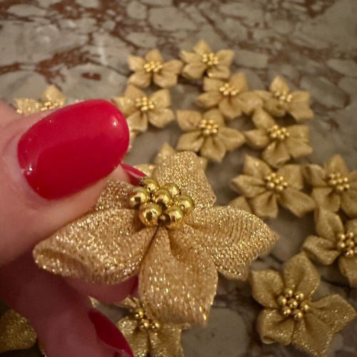 Luxury gold flowers set of 20 new for decoration