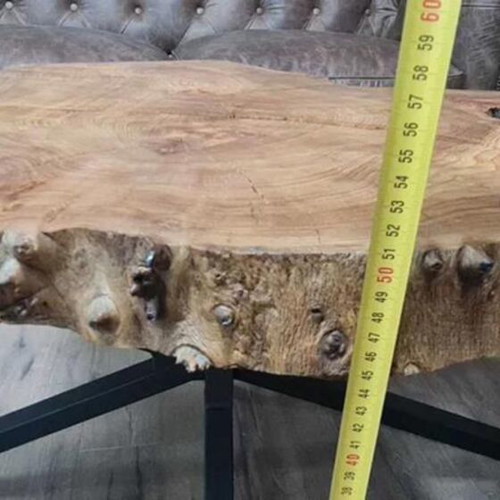 Solid wood coffee table with metal legs new