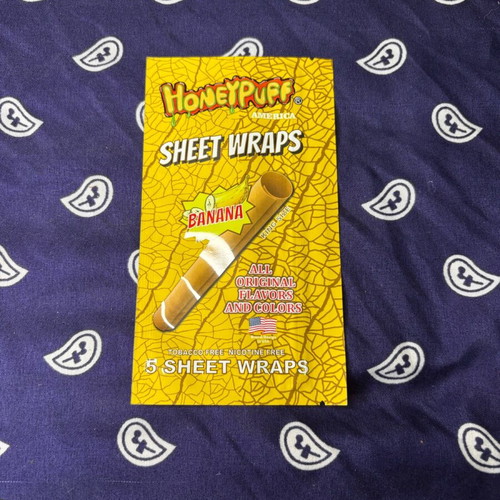 Honeypuff Sheet Wraps Banana King Size new, pack of 5