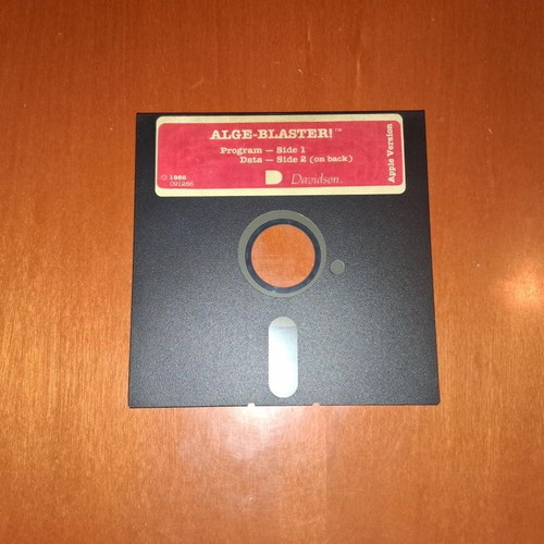 5.25-inch floppy disk Alge-Blaster Apple Version 1986 used