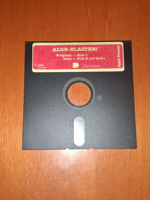 5.25-inch floppy disk Alge-Blaster Apple Version 1986 used