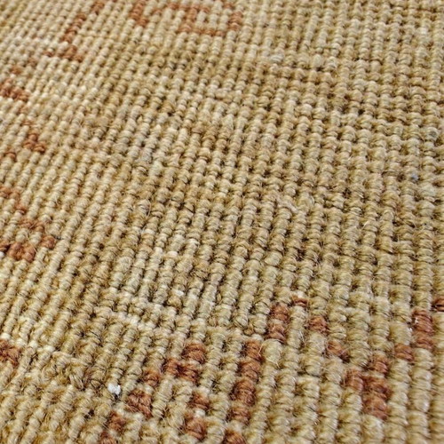 Persian Rug classic style with deep burgundy and beige floral motifs like new