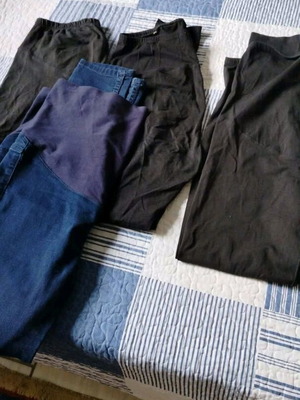 Maternity leggings and jeans like new, pack of 3 leggings and 1 jeans