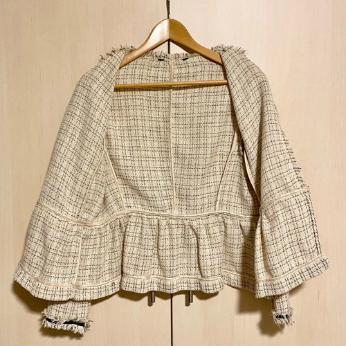 Zara Tweed Jacket like new, classic black and white summer style