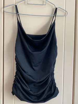 Women's draped blouse black like new with side ruching