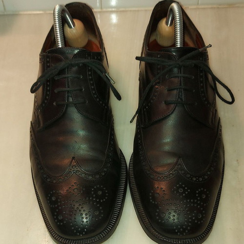 Fratelli Rossetti men's leather oxford shoes size 42 used black