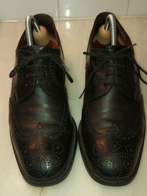 Fratelli Rossetti men's leather oxford shoes size 42 used black