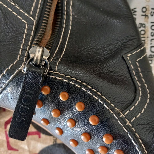 Tod's black leather boots size 38