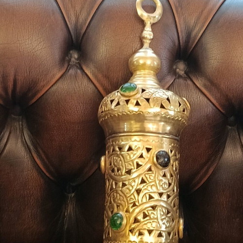 Moroccan brass Islamic art lamp like new