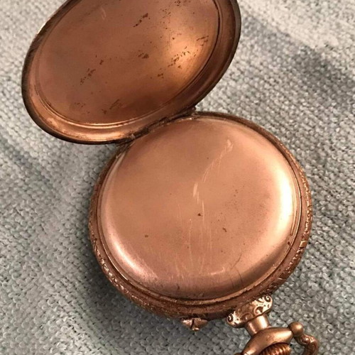 NROHDLAW pocket watch used, historic 1890-1900 with roskopf mechanism