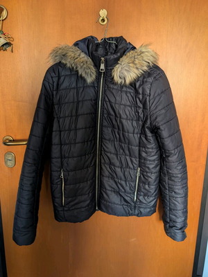 Toi Moi jacket with hood like new, dark blue, size S