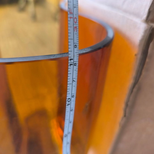 Amber wavy vase like new