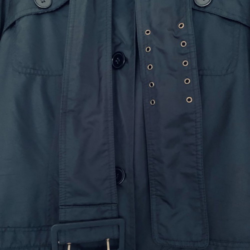 Women's coat new, black with warm removable lining and belt