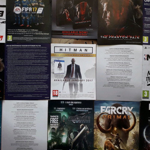 Collectible PS4 game booklets