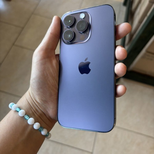 iPhone 14 Pro 128GB Deep Purple like new with case and matte screen protector