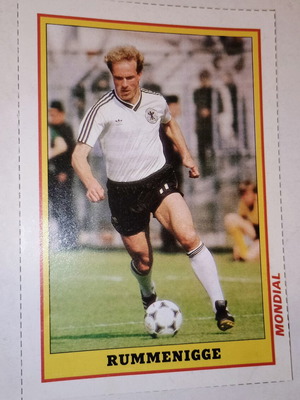 Karl-Heinz Rummenigge collectible card 1986, used