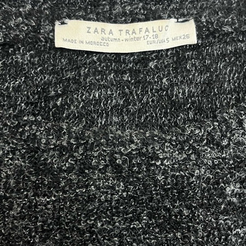 Zara knitted dress dark gray like new with belt