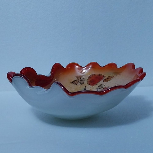 Murano Tutti Frutti Art Glass Bowl Vintage 1950-60s