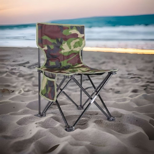 Folding Fishing Chair with Camo Pocket 64x37x37cm New