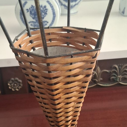 Umbrella stand used, old metal, 65cm height