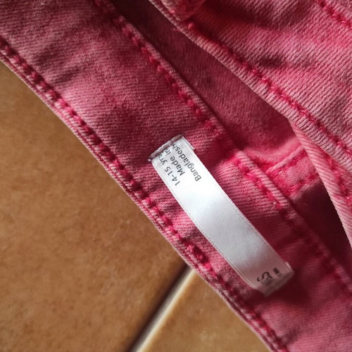 Pink denim pants like new, size M 38 10