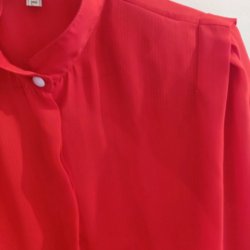 Shirt with transparency like new, coral color, size L
