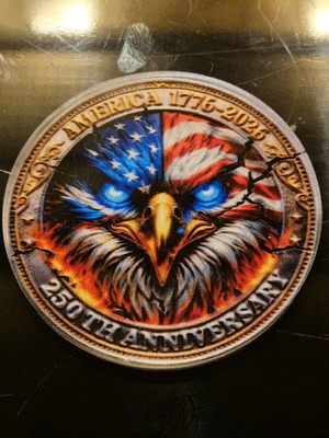 USA medal new for 250th anniversary, plastic material