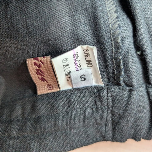 Black linen pants like new, size S/M, wide leg
