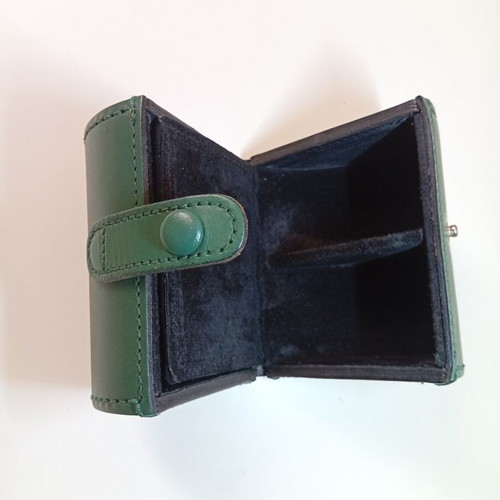 Girgio Pizzitutti Green Leather Watch and Tie Travel Box
