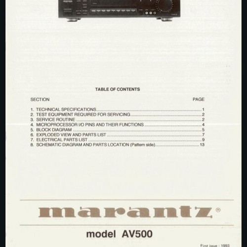 Marantz AV 500 Preamplifier like new, warm sound from the 90s