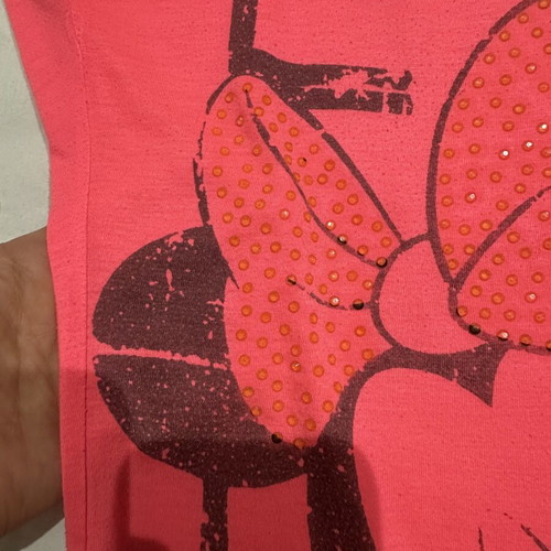 Pink Fly Minnie Mouse cold shoulder blouse, fuchsia, S/M